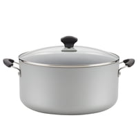 Antiadherente Stockpot Farberware Con Tapa, 10.5 Cuartos De Galón, Plata