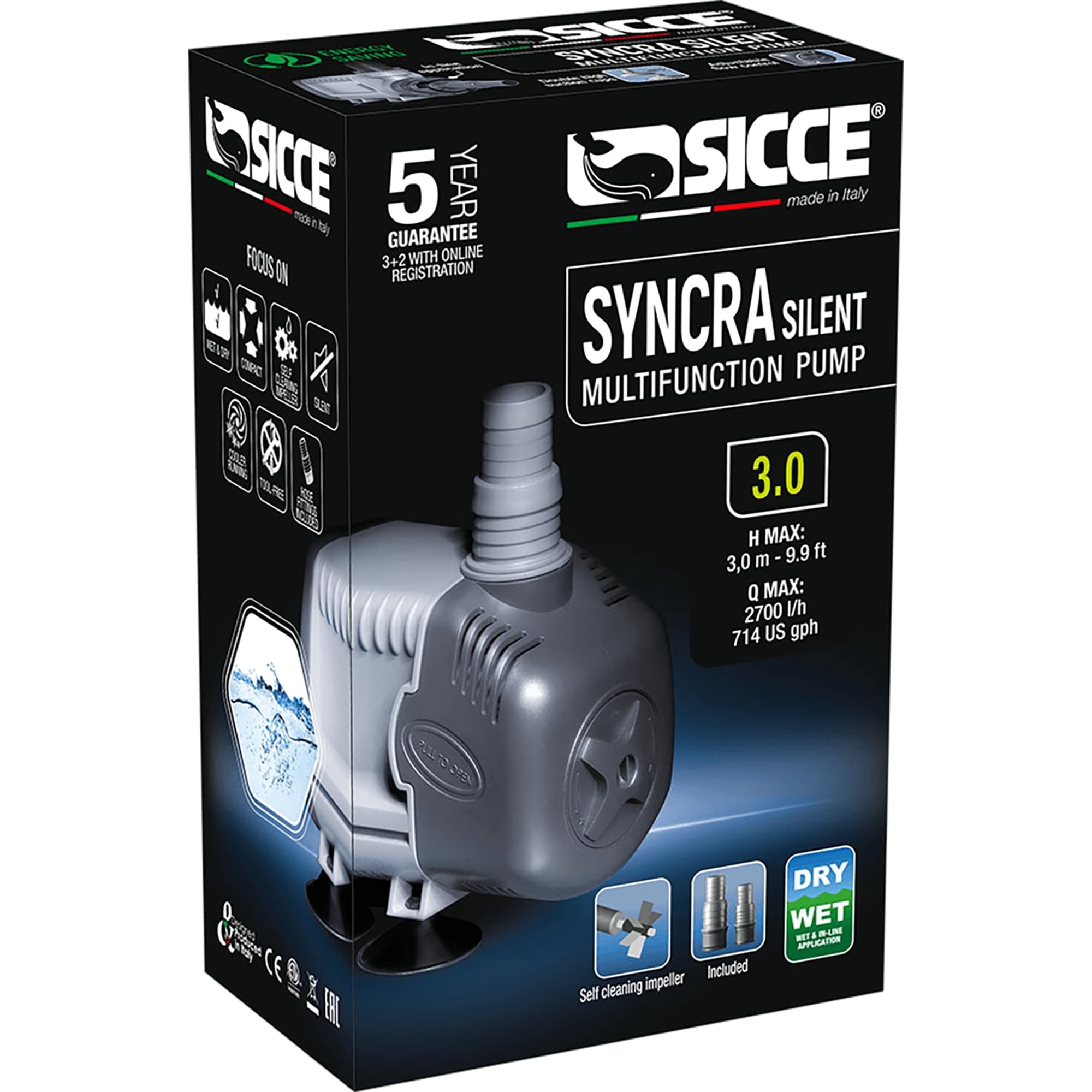Bomba De Agua Sicce Syncra Silent 3.0 714 Lph 48w