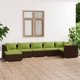thumbnail image 2 of Conjunto de Muebles de Patio Casafoyer de 7 Piezas en Ratán Sintético Marrón con Cojines, 2 of 5