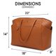 thumbnail image 3 of Bolso Weekender ELLE Compass de Cuero Vegano 32L Marrón, 3 of 9