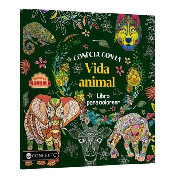 Universo Mandala - Conecta con la vida animal blanco