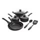thumbnail image 1 of Batería de cocina antiadherente 10 piezas Ashford Oster negro Tamano Unico, 1 of 5