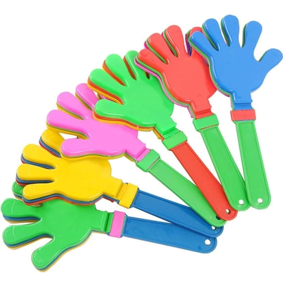 Aplausos de mano X Hot Popcorn de plástico de 28 cm, 10 piezas