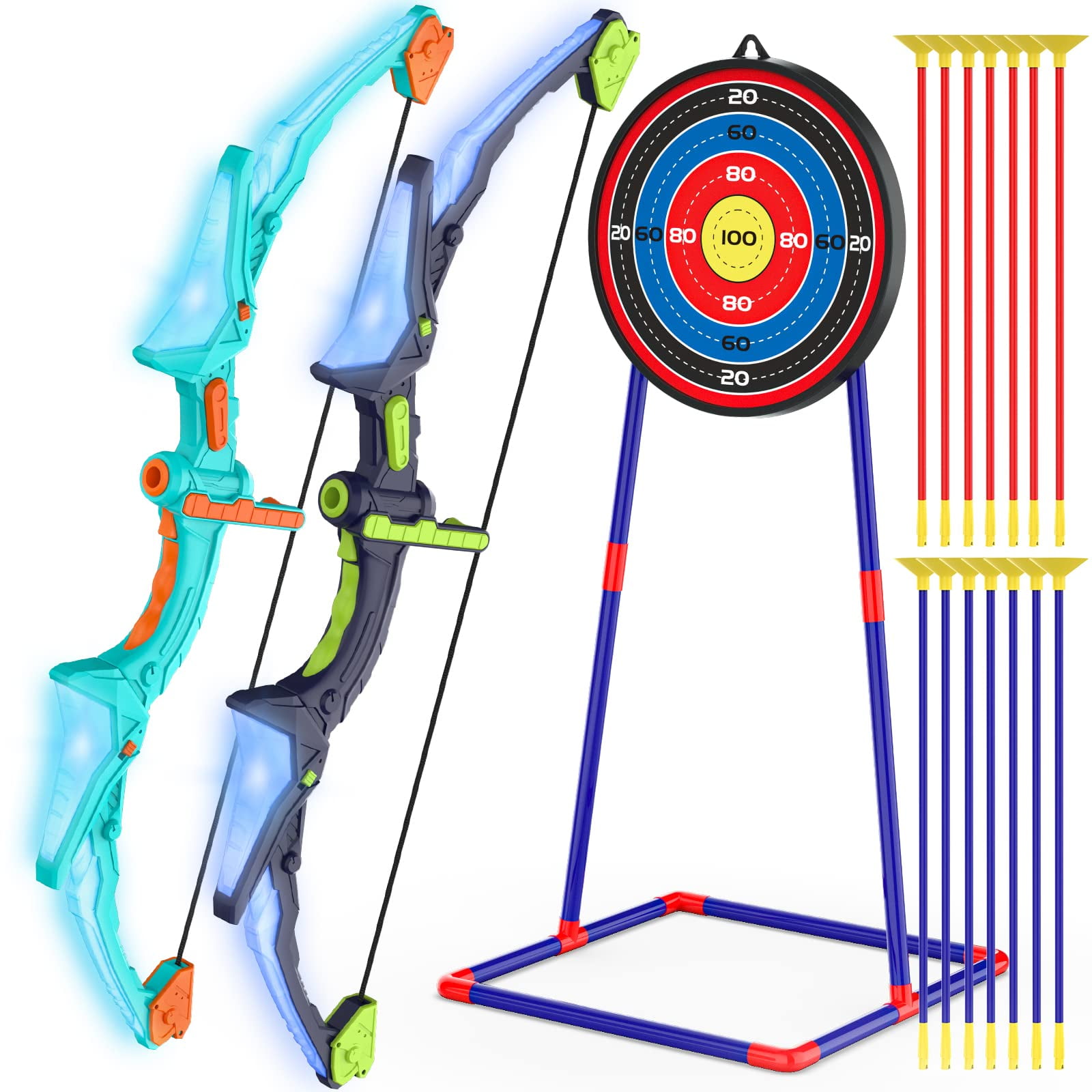 Set De Arco Y Flecha Kmuxilal Con Luces Led Para Niños De 4 A 12 Años