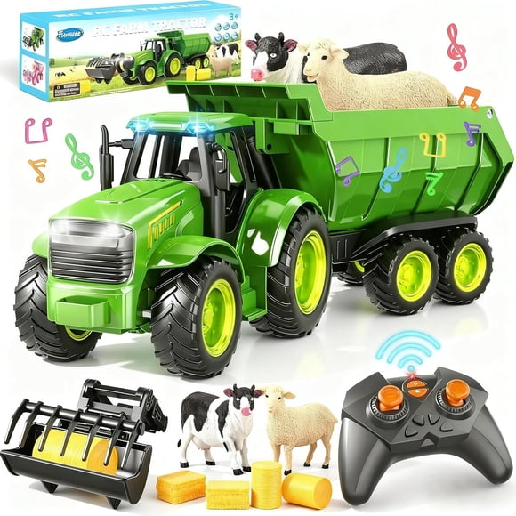 Tractor RC Funwee 2.4GHz Luz Sonido y Accesorios