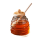 thumbnail image 1 of Frasco vidrio para miel 380 ml con cuchara, transparente, 1 of 3