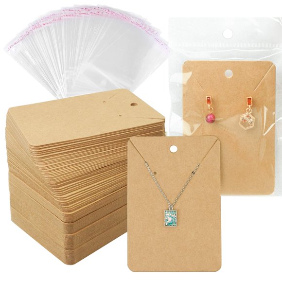 Tarjetas para Aretes Lazydrop Pack de 150 unidades 9 × 6 cm con bolsas autoadhesivas