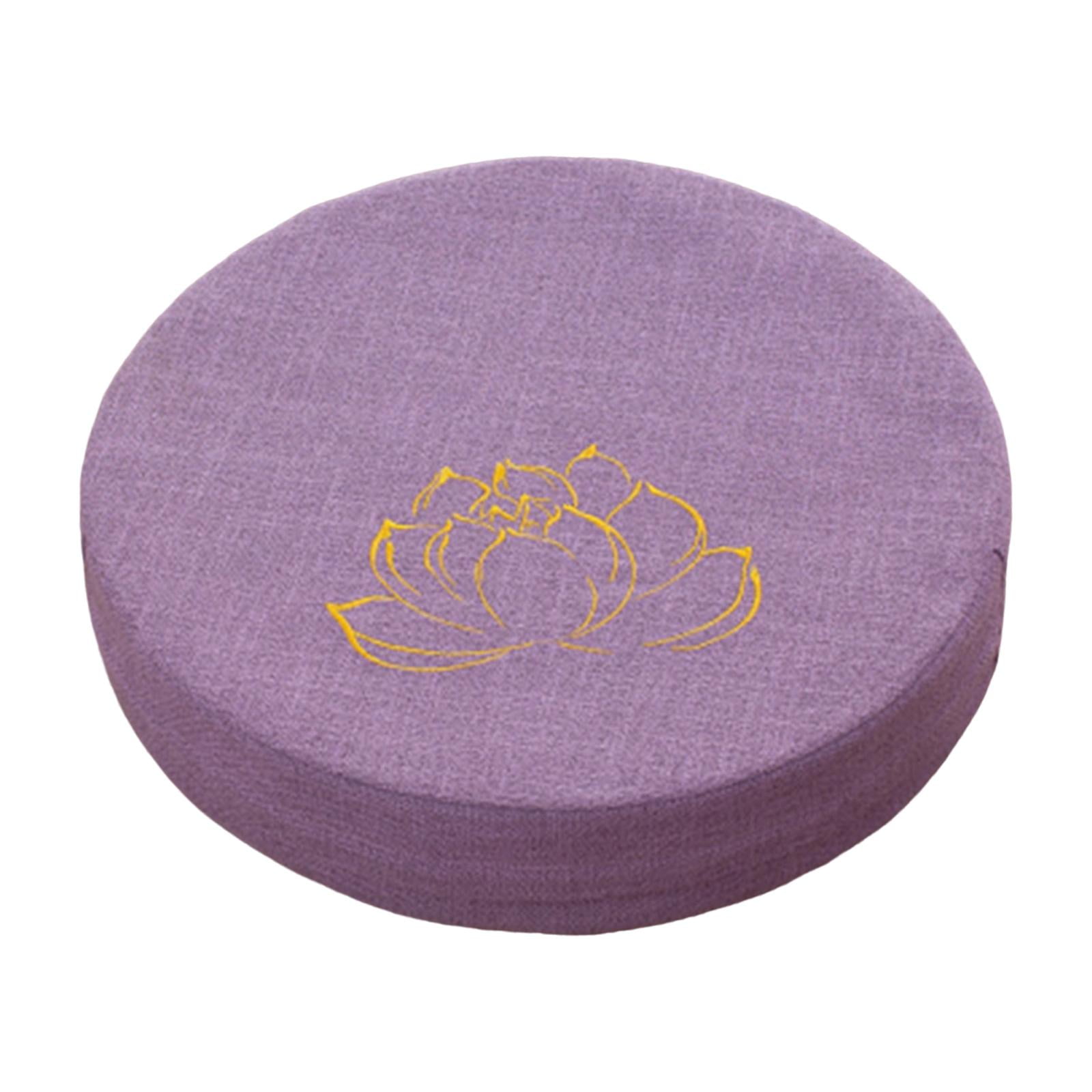 Ioensy - Cojín De Meditación Redondo De 40 Cm De Diámetro Con Asiento De Funda Extraíble Para Interior Violeta Claro 10 Cm
