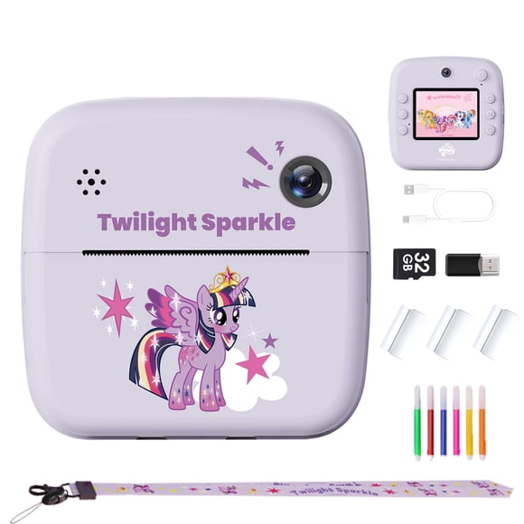 Cámara instantánea My Little Pony Twilight Sparkle para niños