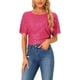 thumbnail image 1 of INSPIRE CHIC Camisa de Lentejuelas para Mujer con Brillo, Manga Dolman para Fiesta, Blusa Brillante Oversize S Rosa Fucsia, 1 of 6
