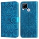 thumbnail image 1 of Funda tipo cartera FOXDOCK para Realme C12 , diseño girasol en relieve, cuero PU, cierre magnético, soporte y tarjetero, 1 of 5