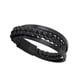 thumbnail image 3 of Punk Trenzado PU Cuero Pulsera Casual Gótico étnico Apilable Para Hombres Negro, 3 of 5