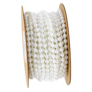 Bothyi - Cadena De Cuentas, Longitud De Boda, Cadena De Joyería De 11 Yardas Para Colgante De Fiesta, Guirnalda Blanca