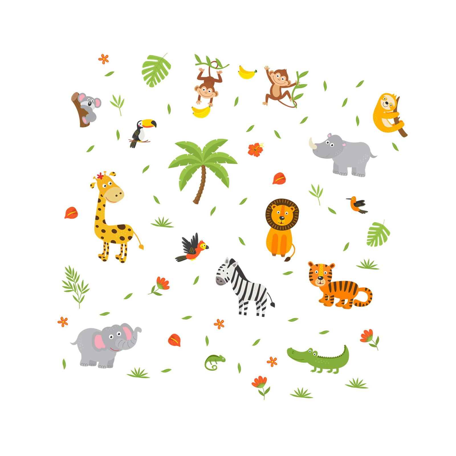 Magideal - Animales De Dibujos Animados Ventana Se Aferra Pegatinas De Vidrio Pegatinas De Ventana Calcomanías De Ventana Para Fiesta De Cumpleaños Sala De Estar