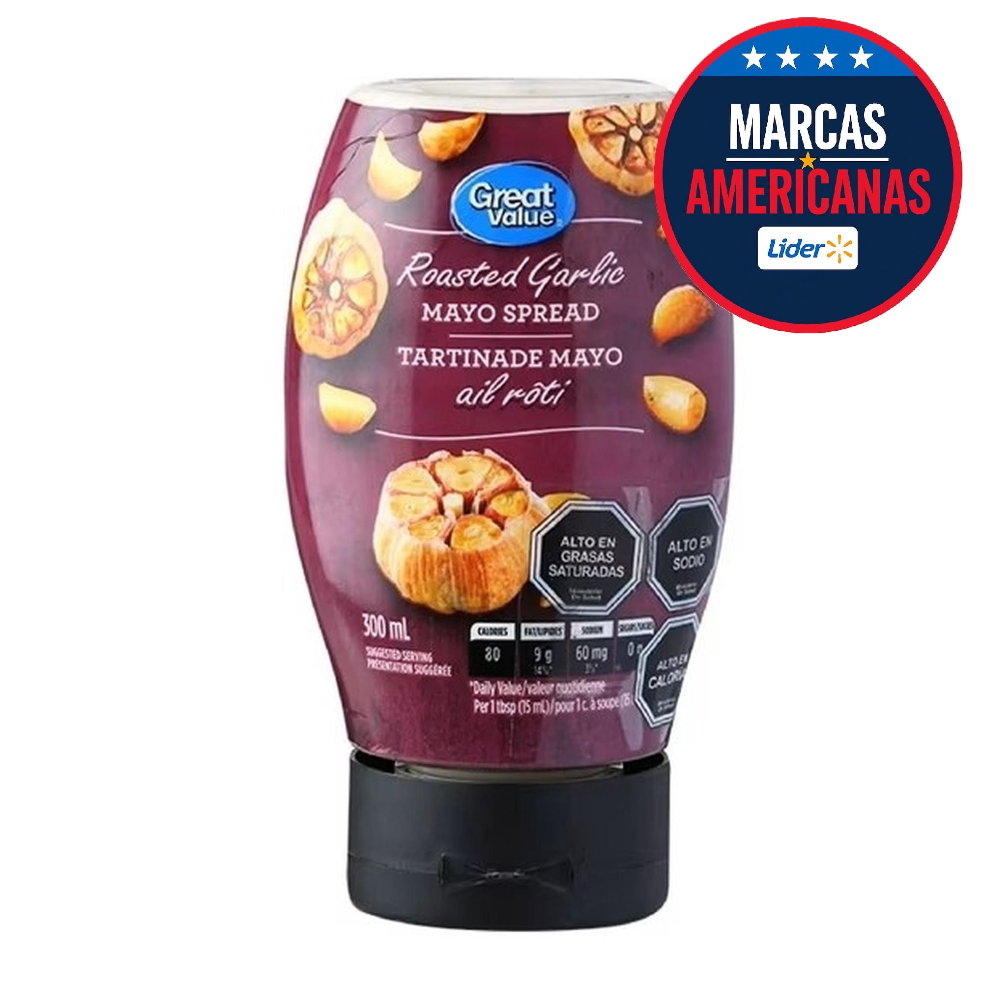 Mayonesa Ajo Squeeze 300 g Great Value