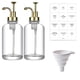 thumbnail image 1 of Dispensador de jarabe para barras de café, botella de jarabe de vidrio con bomba, 16,9 oz 500 ml, conjunto de 2, dispensador actualizado en oro, 1 of 3