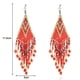 thumbnail image 2 of Pendientes de borlas de cuentas estilo bohemio: pendientes colgantes de borlas de cuentas hechos a mano, 2 of 5
