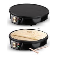 Total Click - Maquina Panqueque O Asador Sarten Crepe 1200W Negro R528 Raf