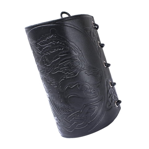 Magideal - Brazales Anchos Medievales, De Muñeca De , Brazaletes S, Brazalete , De Para Disfraces, Escenario, Espectá , Negro