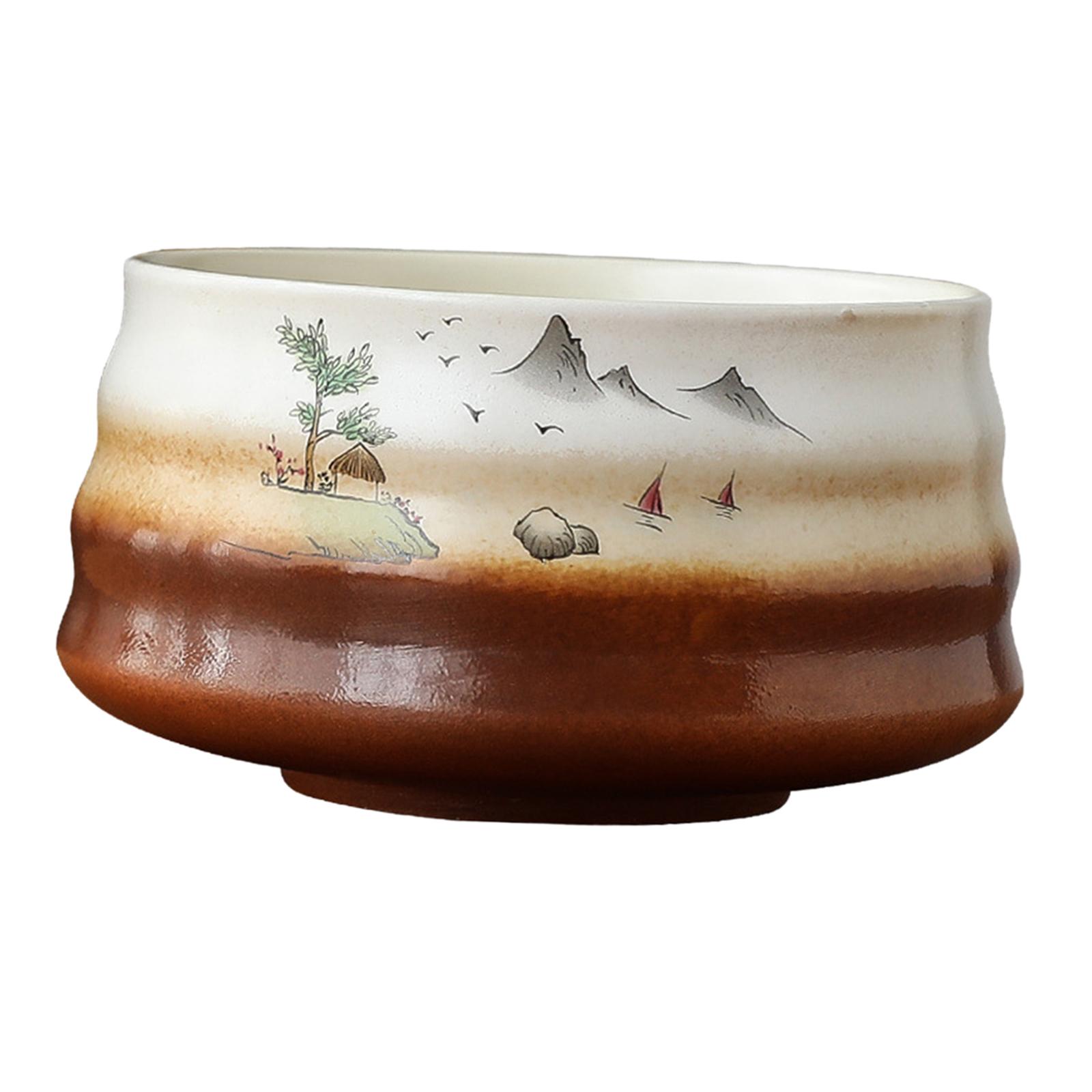 Bothyi - Soporte Para Batidor De Té Hecho A Mano Soporte Para Batidor Matcha Para Principiantes Profesional Marrón Y Blanco