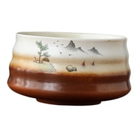 Bothyi - Soporte Para Batidor De Té Hecho A Mano Soporte Para Batidor Matcha Para Principiantes Profesional Marrón Y Blanco