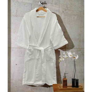 Zahr - Bata 100% Algodón Tipo Toalla Blanca