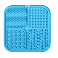 Winpet - Mat De Alimenatación Lenta Para Perros Y Gatos, Lick Mat 4 Texturas - Celeste