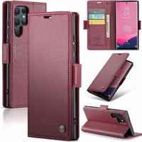 Caseme Tipo Cartera Samsung Galaxy S24 Ultra Con Cierre Magnético, Rfid, Tarjetero, Soporte, Carga Inalámbrica