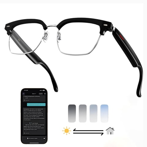 Gafas Traductoras Con Ia Mnvoeq Inalámbricas Bluetooth 140+