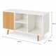 thumbnail image 4 of Rack TV Nórdico 90x30x50 cm 1 Puerta Repisas MDF 12 mm Blanco Madera Patas Altas, 4 of 6