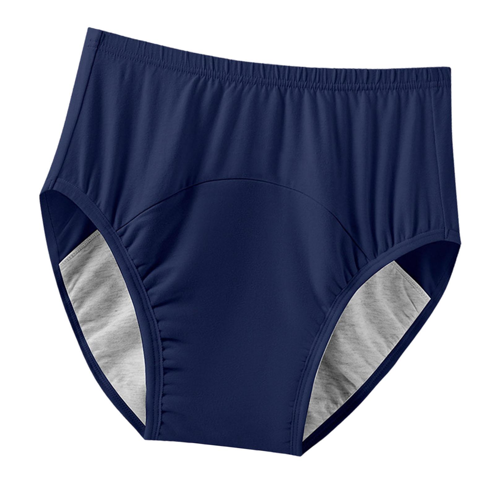 Magideal - Pañales De Tela Para Adultos, Ropa Interior Protectora Para La Incontinencia, Bragas De Algodón Reutilizables Para Mujeres, Hombres Y Personas Mayores Azul L