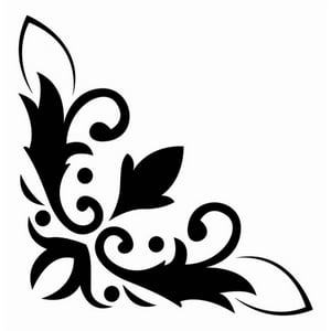 Rienda Libre Graphics - Decomural Floral Border Flower Corner Ws-18268