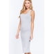 thumbnail image 3 of Saronite Vestido Midi Ajustado con Espalda Nadadora y sin Mangas Basics, Gris Jaspeado Claro (para Mujer), 3 of 4