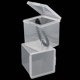 thumbnail image 3 of JAPCHET 72 piezas de contenedores plásticos para cuentas, organizadores transparentes pequeños con tapa, cajas de exhibición cuadradas transparentes para cuentas, botones y dulces, 5,6 x 5,6 x 5,8 cm, 3 of 7