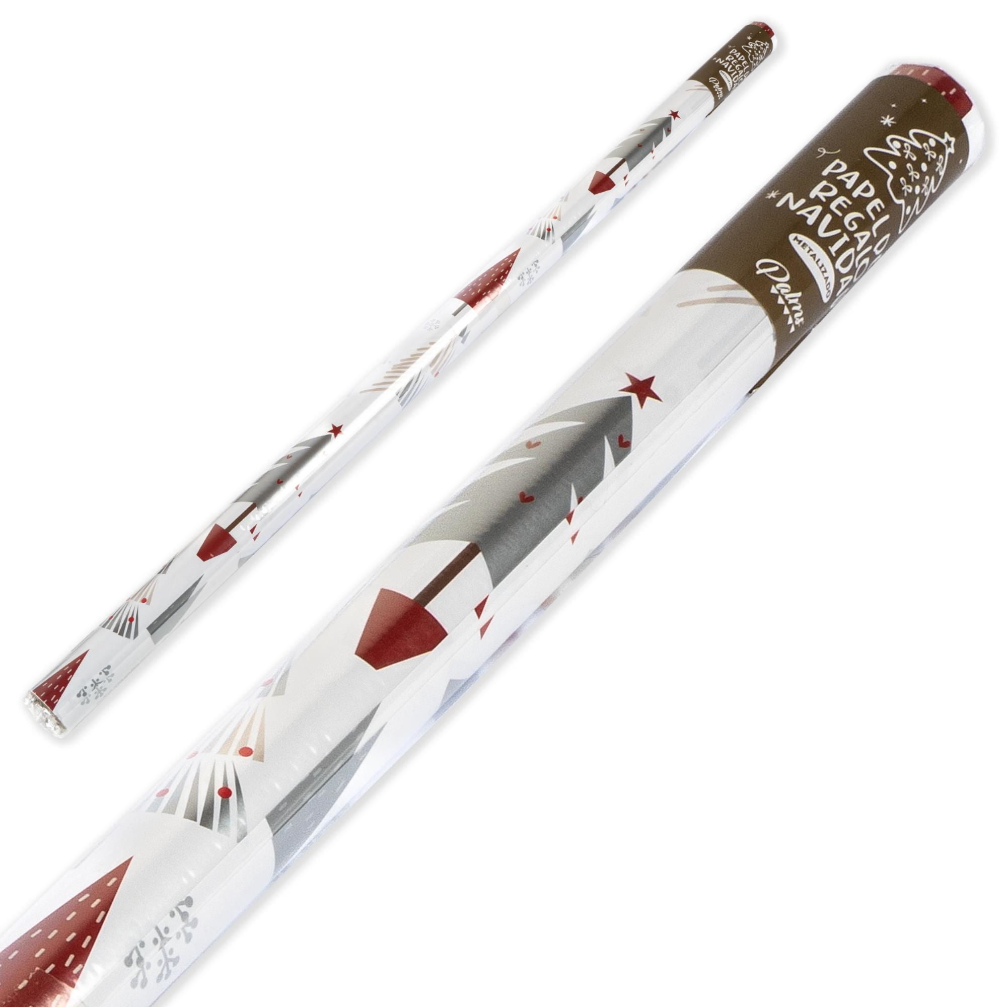 Papel Regalo Metalizado Navidad Rollo 2pliegos Palms