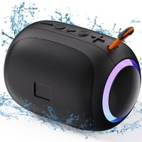 Parlante Bluetooth, Parlante Bluetooth Jyx Resistente Al Agua Ipx7 Con Luz Led, 8H De Reproducción, Sonido Estéreo Potente, L5-Black