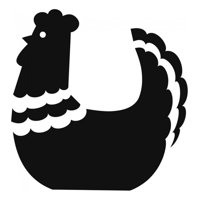 Rienda Libre Graphics - Decomural Hen Chicken Farm Animals Kitchen Ws-19231