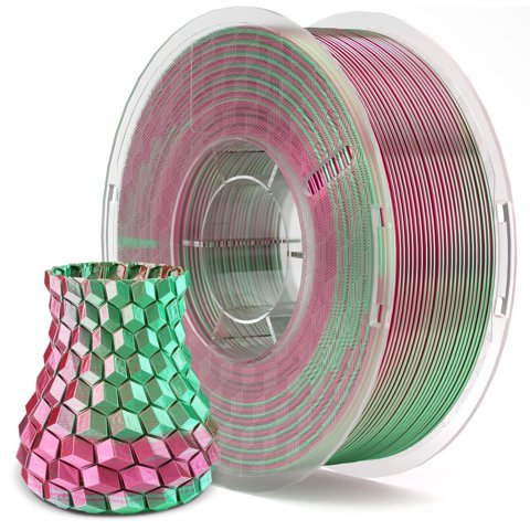 Filamento Para Impresora 3D Elegoo Silk Pla, 1,75 Mm, Doble Color, 1 Kg