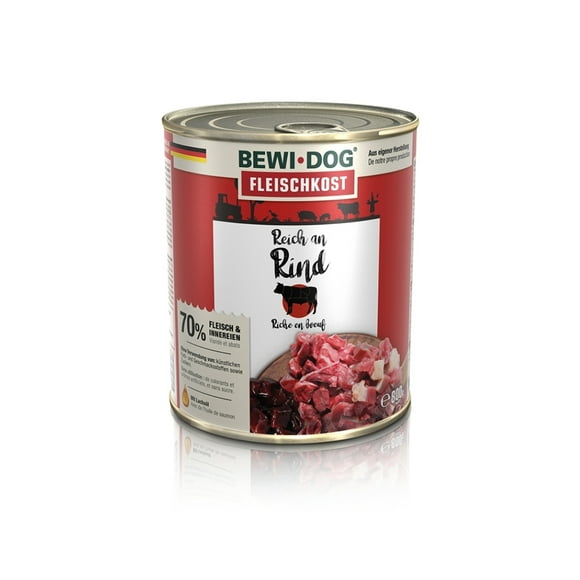Lata Bewi Dog Perros Adultos Vacuno 800 Grs. X 6 Un.