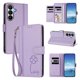 thumbnail image 2 of Funda Cartera Trébol para Samsung Galaxy S26 Plus con Ranuras Tarjetas y Carga Inalámbrica Morado claro, 2 of 6