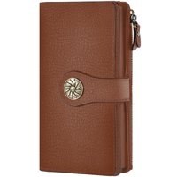 Cartera Travelambo De Piel Rfid De Gran Capacidad Para Mujer