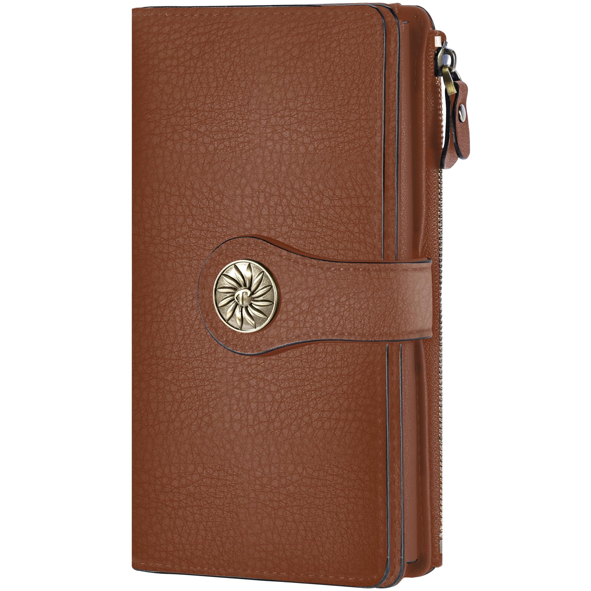 Cartera Travelambo De Piel Rfid De Gran Capacidad Para Mujer