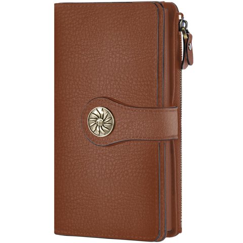 Cartera Travelambo De Piel Rfid De Gran Capacidad Para Mujer