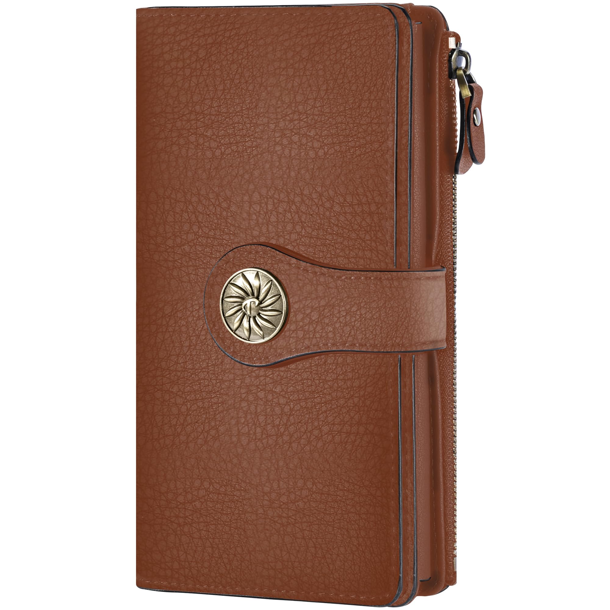 Cartera Travelambo De Piel Rfid De Gran Capacidad Para Mujer