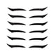 thumbnail image 1 of Delineador De Ojos Reutilizable Pegatinas Maquillaje Sombra De Ojos Ojo De Gato 6 Pares Negro A, 1 of 5
