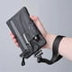 thumbnail image 2 of Cartera de cremallera minimalista - con cartera de titular de tarjeta de identificación de bloqueo con cremallera para hombres con ranura de herramientas múltiples (negro), 2 of 3