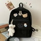 thumbnail image 4 of Kawaii Corduroy Backpack With Cute Bear Pendant, Preppy Style Laptop School Bag, Cute Cartoon Travel Bookbag, 4 of 4