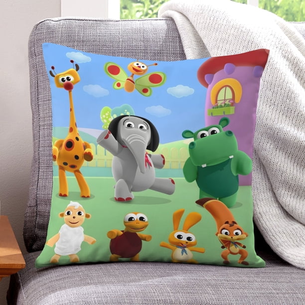Tiny Bunch Baby TV Fundas de almohada de terciopelo con tema, regalos de funda de almohada, decoración para el hogar, cojín de lanzar, regalo de cumpleaños para fans y parejas. 45cm x 45cm.