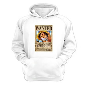 Genérico - Polerón Canguro Luffy Blanco Talla Xl Unisex