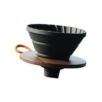 Magideal - Gotero De Café De Silicona, Filtros De Café, Embudo De Café, Soporte De Filtro De Café De Silicona Para Camping, Cafetería, Oficina, Hogar, Cocina Negro